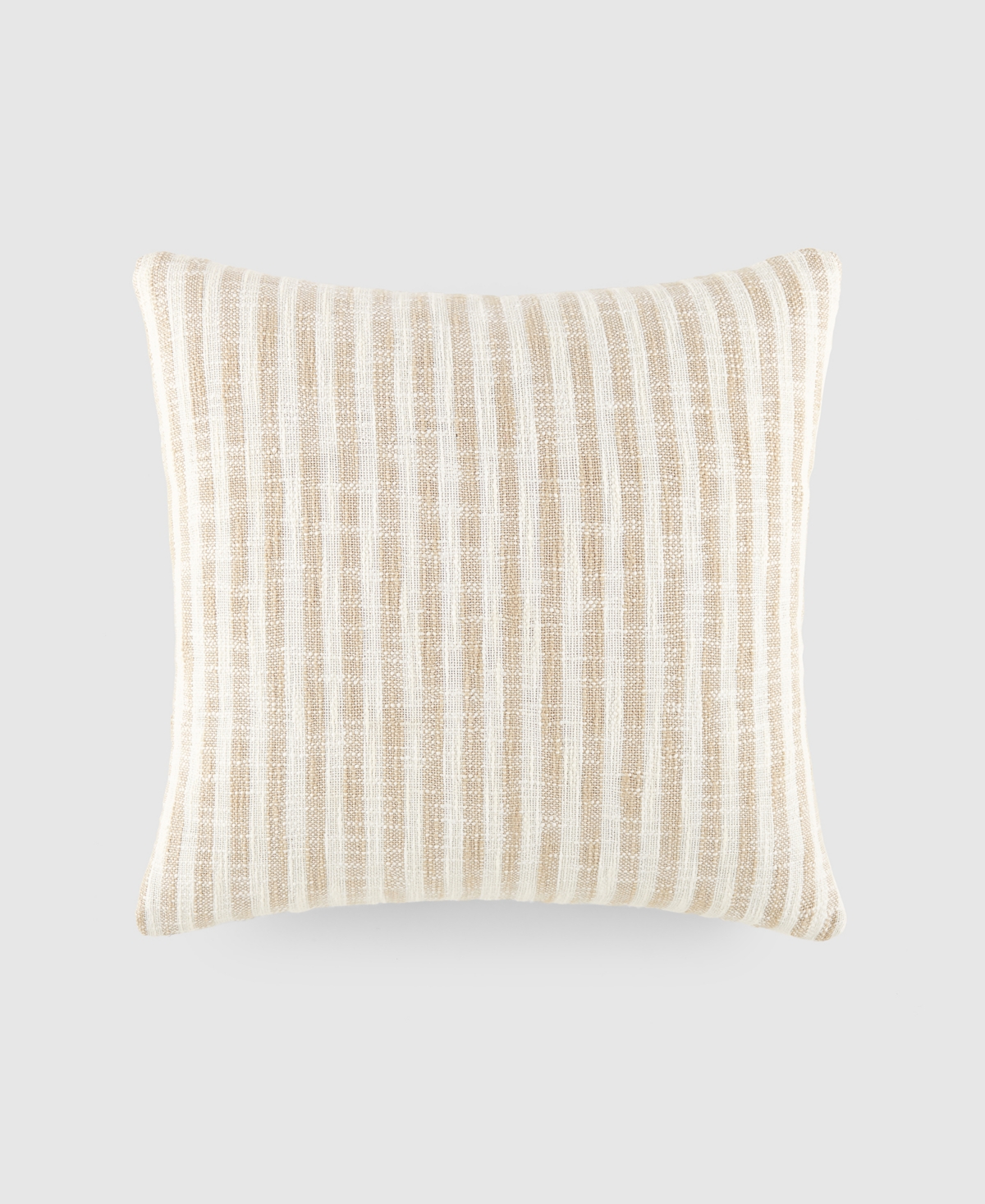 Ienjoy Home Yarn Dyed Thin Stripe Decorative Pillow, 20" X 20" In Natural Thin Stripe
