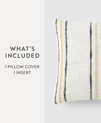Striped Yarn Dyed Decorative Pillow, 20" x 20"