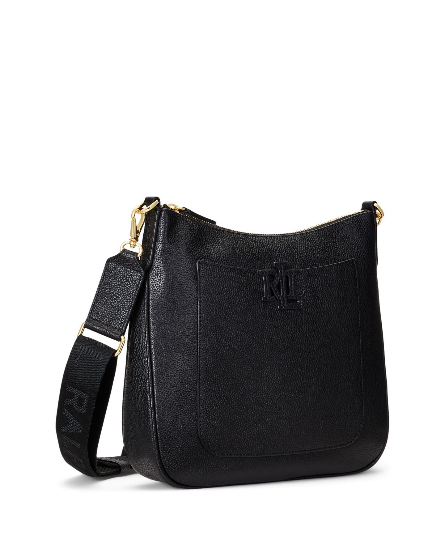 Женская сумка Lauren Ralph Lauren Cameryn Pebbled Leather Small Crossbody, цвет: Чёрный — фото 2
