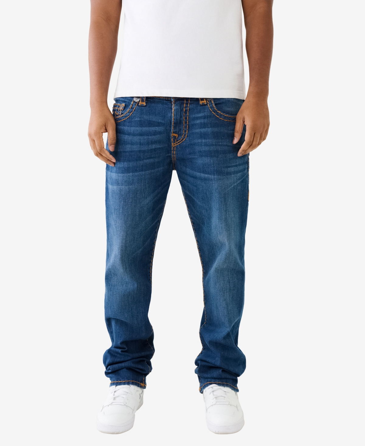 True Religion Ricky Super T Straight Fit Jeans In Diver Dark In Diver Dark Wash