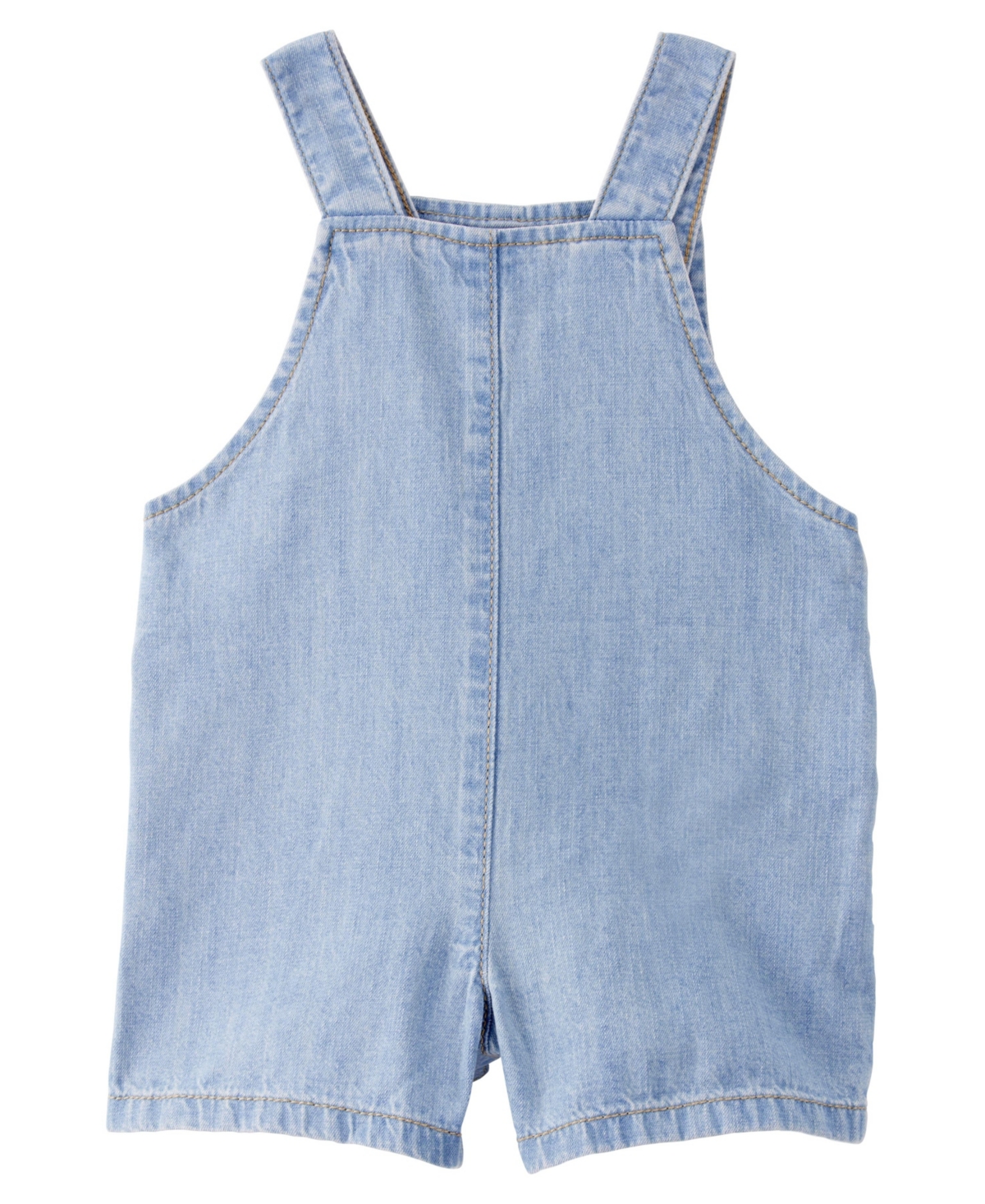 Shop Carter's Little Planet By  Baby Boys And Baby Girls Organic Cotton Chambray Shortalls In Blue