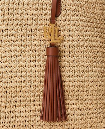 Lauren Ralph Lauren Crochet Straw Medium Whitney Tote Macy s