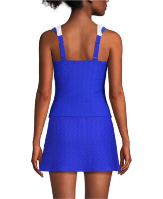 Women's Texture Square Neck Tankini Swimsuit Top