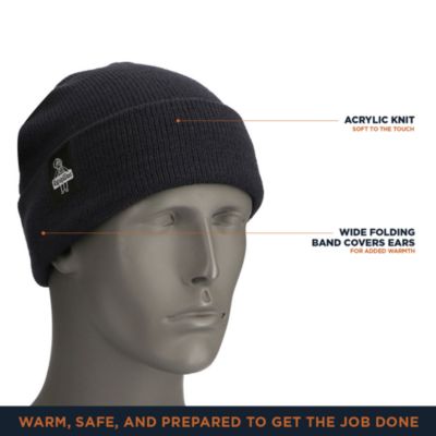 Men's Wool Blend Watch Cap - Moisture Wicking Cold Weather Beanie