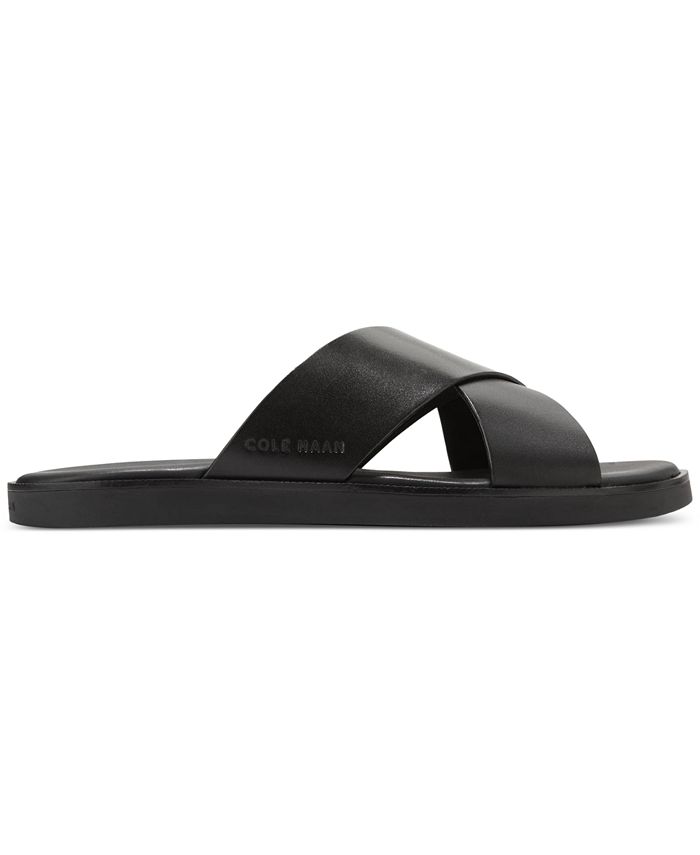 Cole Haan Men's Nantucket Cross Strap Slip-On Slide Sandals - Macy's