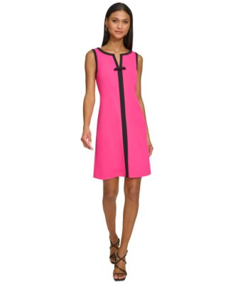 KARL LAGERFELD PARIS - Women's Contrast Trim Sheath Dress