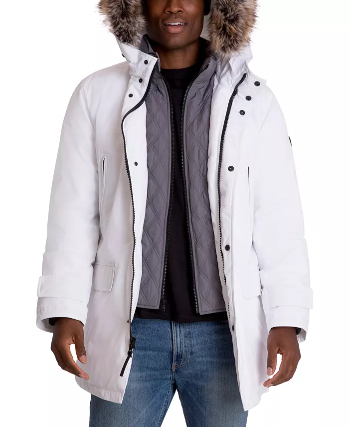 Men's Hooded Bib Snorkel Parka Coat - thumbnail 8