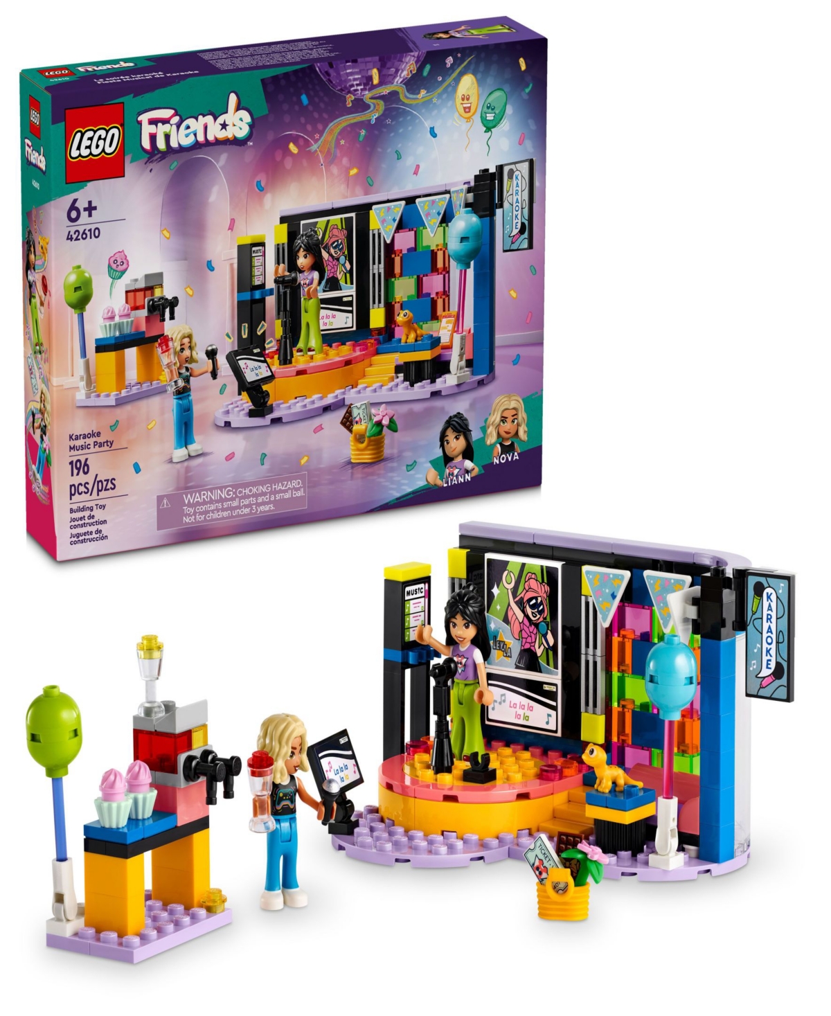 Shop Lego Friends Karaoke Music Party Pretend Play Set 42610, 196 Pieces In Multicolor