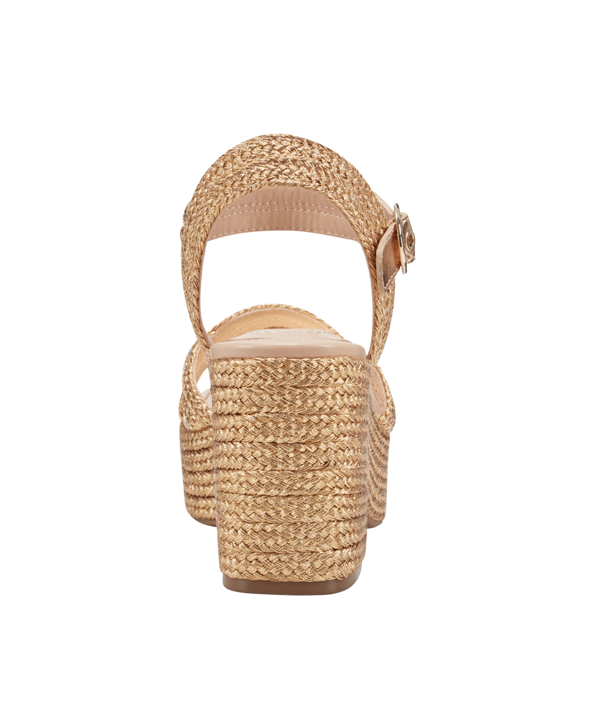 Bandolino Women's Sabinna Platform Braided Wedge Sandals - Gold - Textile, Faux Leather