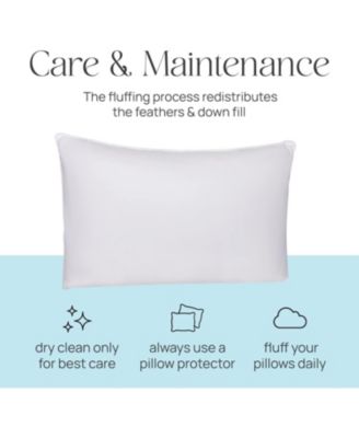 10% Down, 90% Feather Bed Pillow King, Pack of 2