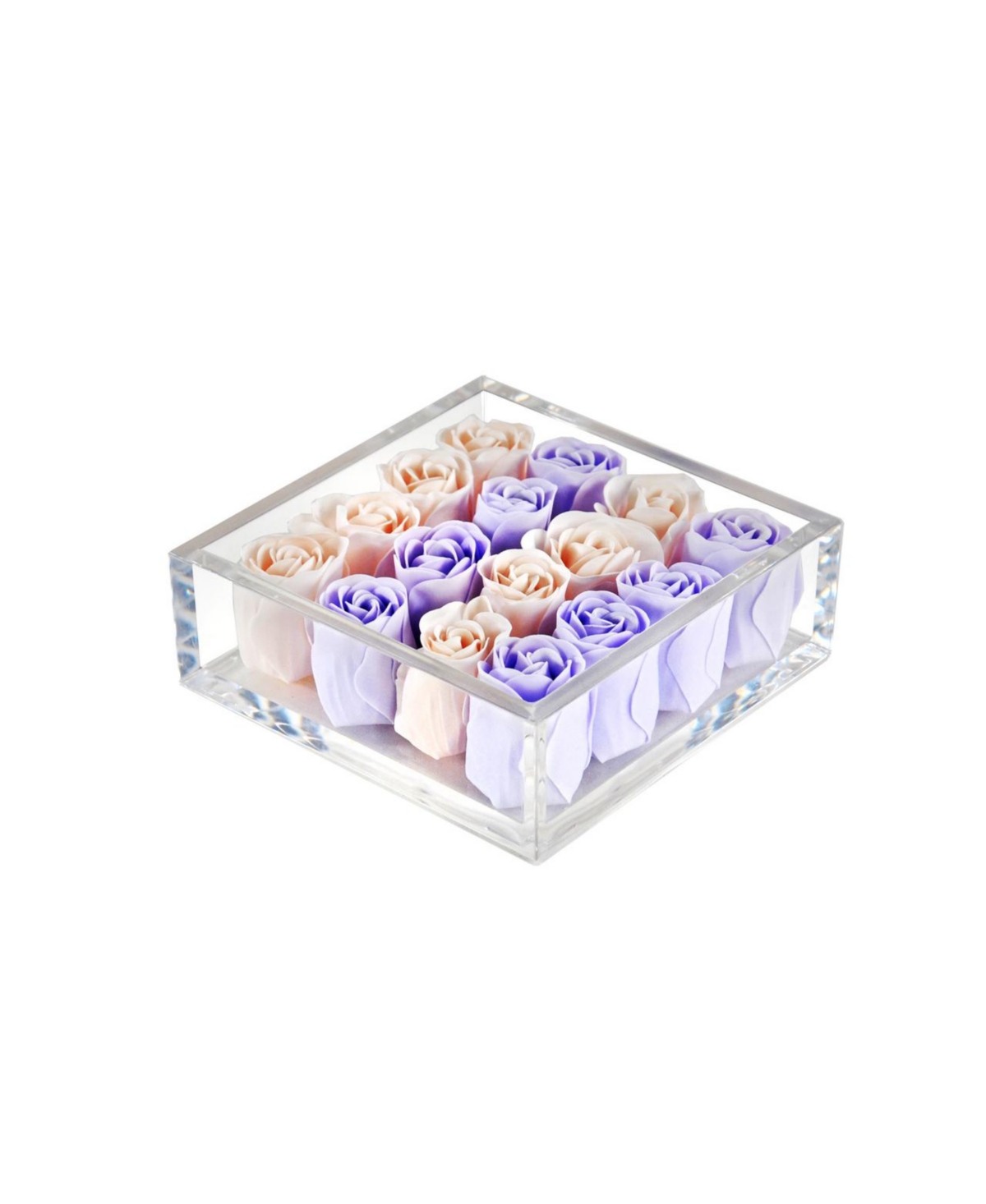 Azar Displays Deluxe Clear Acrylic Square Tray Organizer for Desk or Counter, 2-Pack, Gift Shop