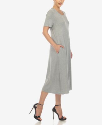 Women's Short Sleeve Midi Dress