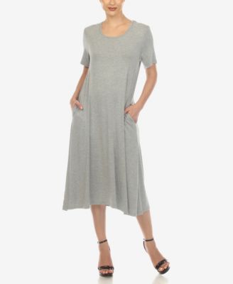 Women's Short Sleeve Midi Dress