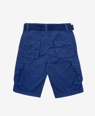 Big Boys Belted Twill Cargo Shorts, 8-18