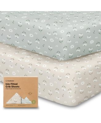 Photo 1 of 2pk Fitted Crib Sheets for Boys, Girls, Organic Baby Crib Sheet, Standard Nursery Crib Sheet Cover