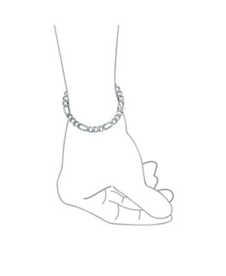 Thick Heavy Solid Sterling Silver 7MM Figaro Chain Link Bracelet