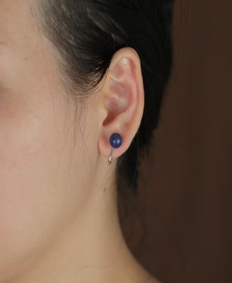 Bling Jewelry Simple Stone Round Bead Clip-On Earrings Non-Piercing Sterling Silver 8MM