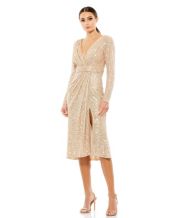 Macy's rose shop gold sequin dress