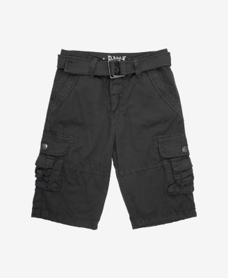 Big Boys Belted Twill Cargo Shorts