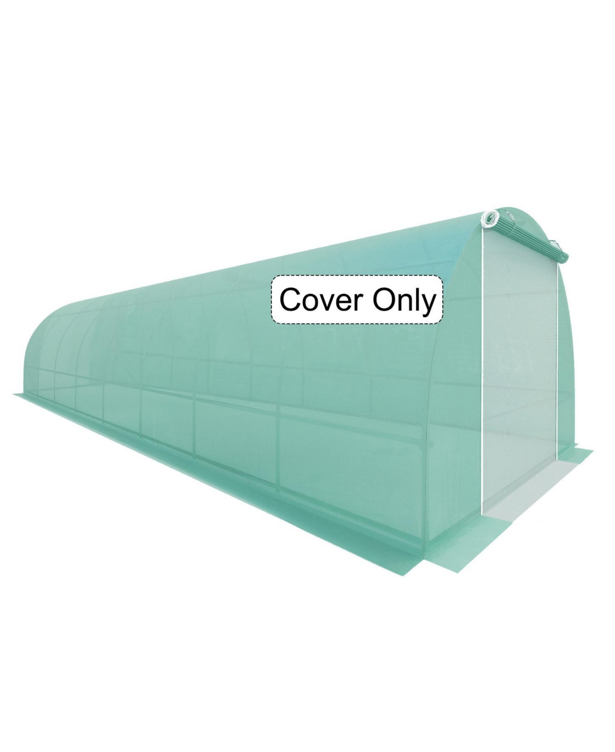 20' x 10' x 6.6' Greenhouse Cover - Uv, Low Temperature Resistant, Waterproof, Durable Pe Plastic Sheet - Green - Green