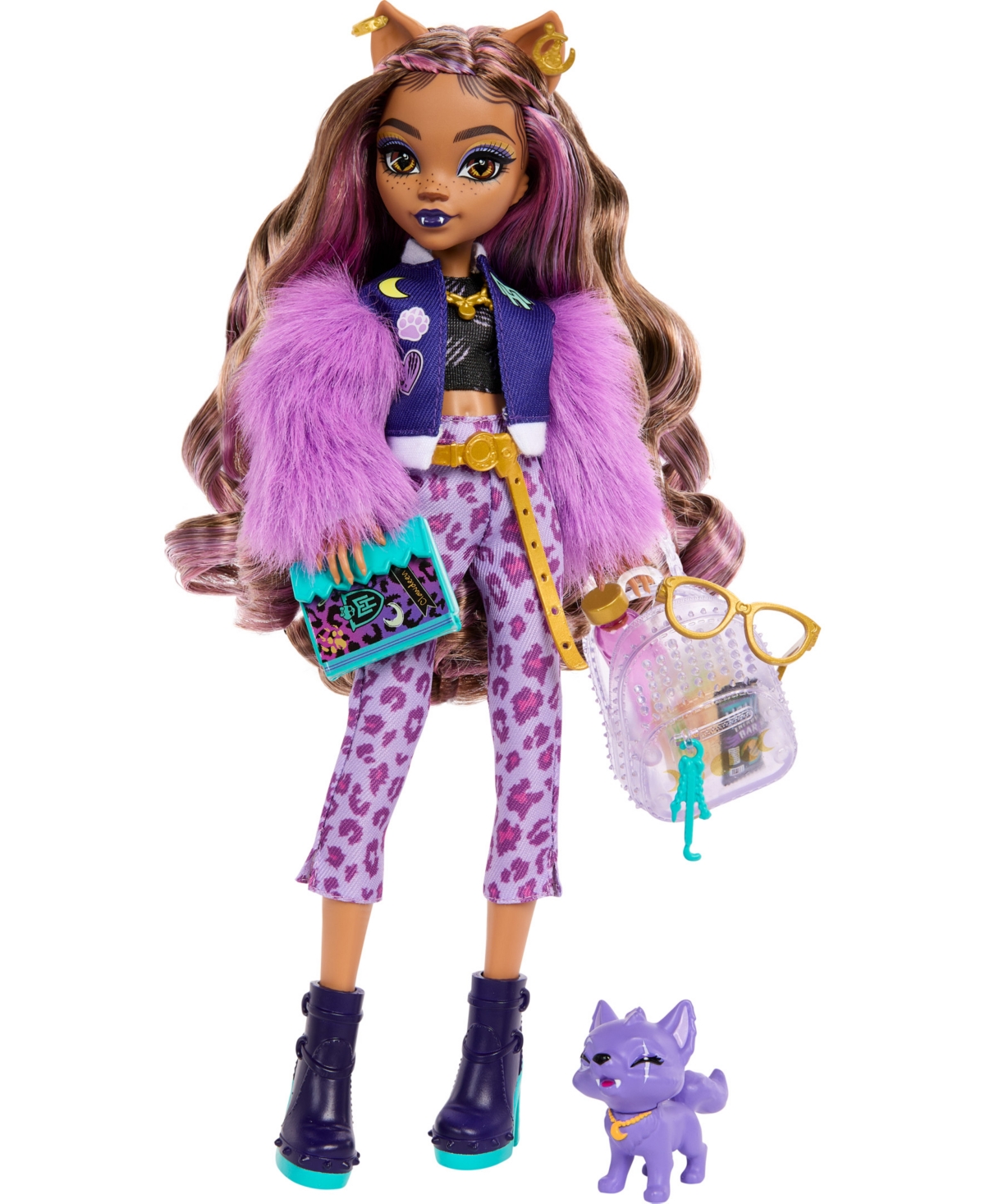 Monster High Kids' Clawdeen Wolf Fashion Doll With Pet Dog Crescent And Accessories In No Color