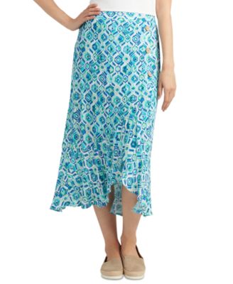 BCX - Juniors' Printed Pull-On Midi Skirt