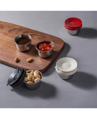 Stainless-Steel Sauce Box with Silicone Suction Lid