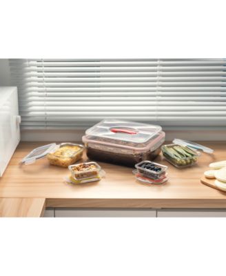 10 Pc Nesting Mixing Storage Set, W Lock Down Lids and Carry Handle