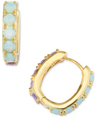Kendra Scott - Small Mixed Stone Huggie Hoop Earrings, 0.65"