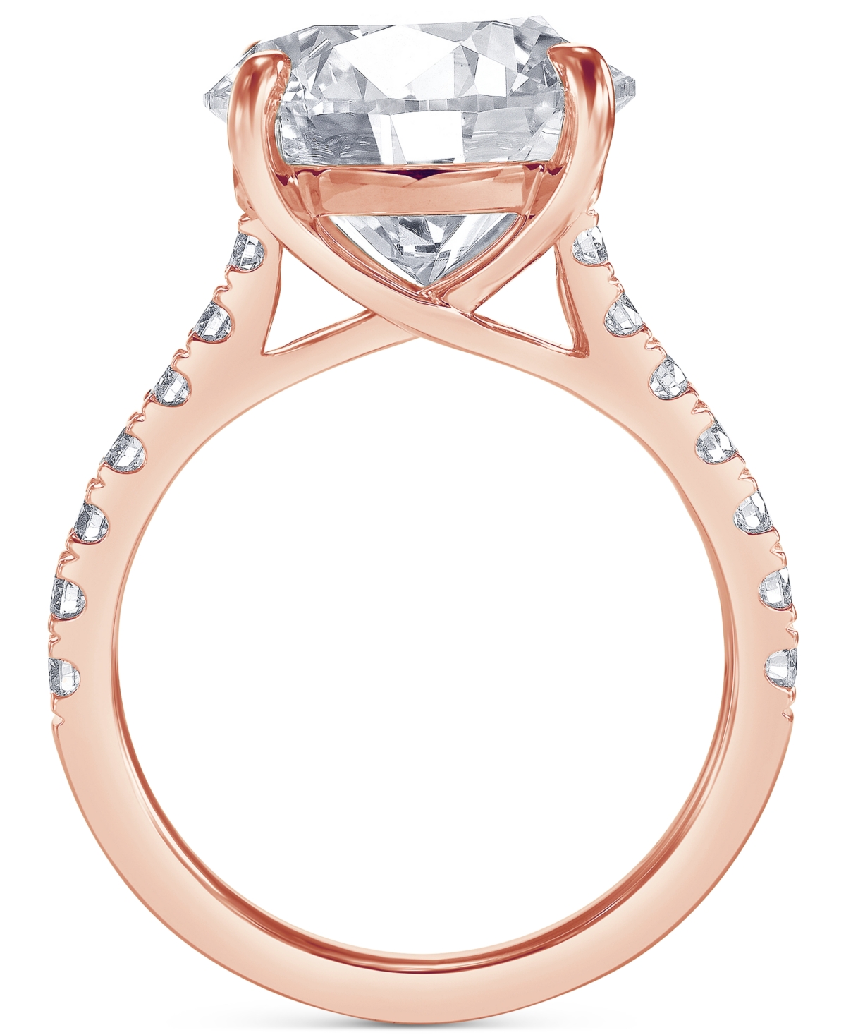 Badgley Mischka Certified Lab Grown Diamond Solitaire Plus Engagement Ring (7-1/2 ct. t.w.) in 14k Gold