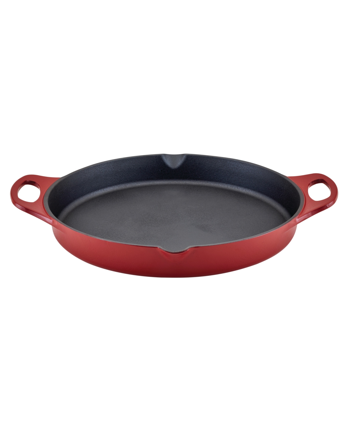 Rachael Ray Nitro Cast Iron 14" Skillet With Side Handles In Red