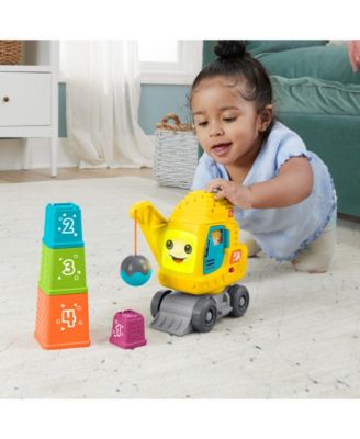 Count and Stack Crane Baby and Toddler Learning Toy with Blocks, Lights and Sounds