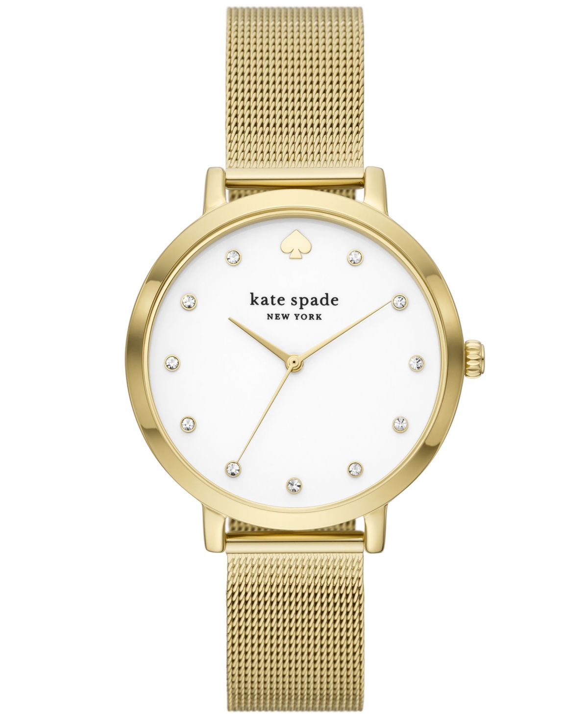 Shop Kate Spade Women's Monterey Three-hand Gold-tone Stainless Steel Mesh Watch 38mm, Ksw9056