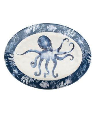Sea Life Melamine 2-Piece Platter Set