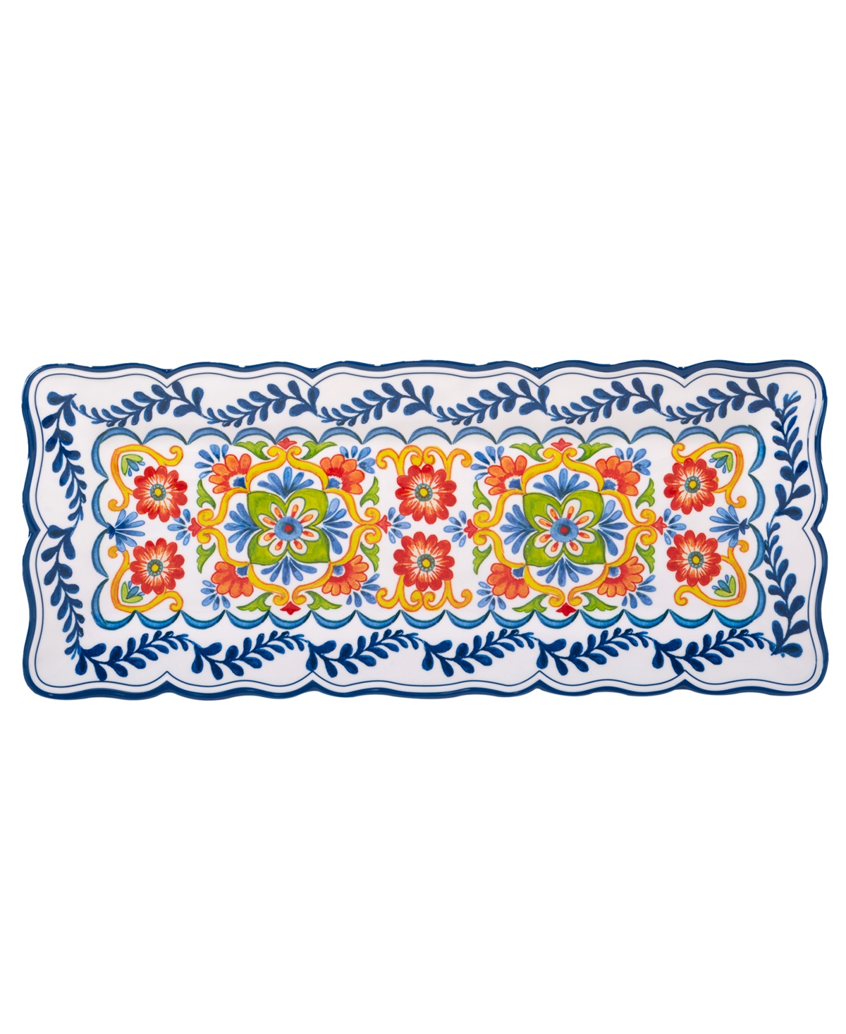 Certified International Flores 2 Pc Appetizer Set, Service For 2