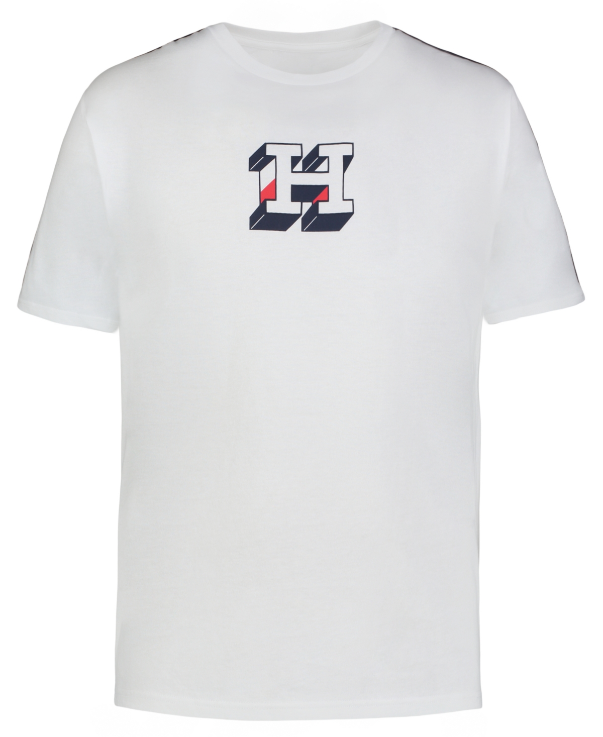 Shop Tommy Hilfiger Little Boys H-block Short Sleeve T-shirt In Fresh White