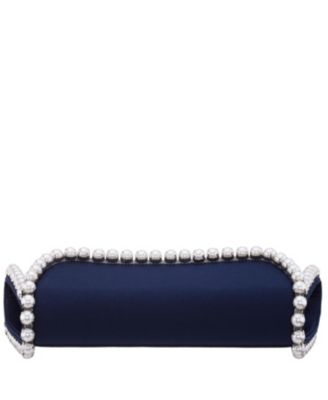 Imitation Pearl Trim Trapezoid Flap Bag