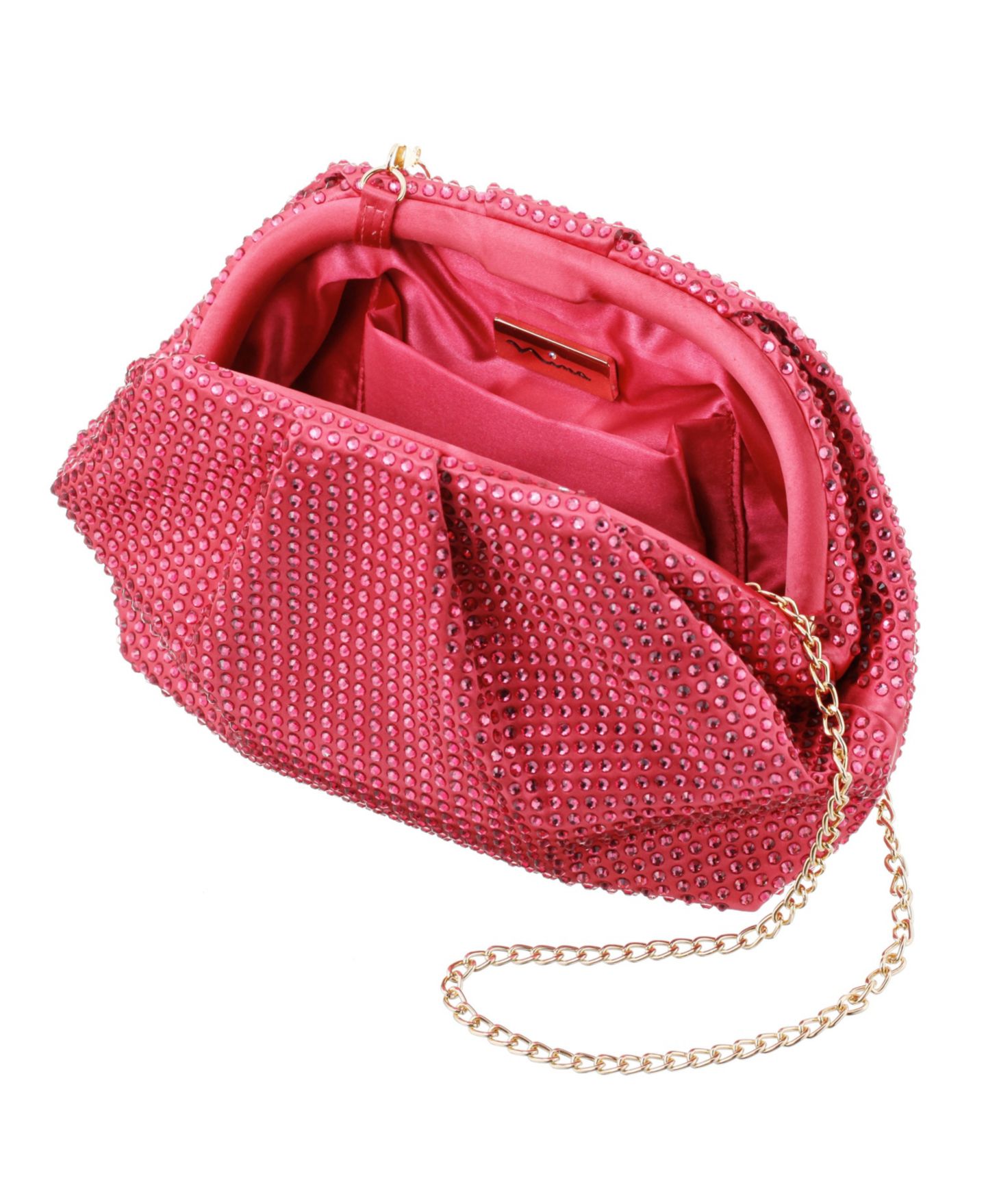 Женский клатч Nina Crystal Encrusted Frame Clutch, цвет: Kisses — фото 4