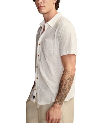 Men's Linen Short Sleeve Button Down Shirt