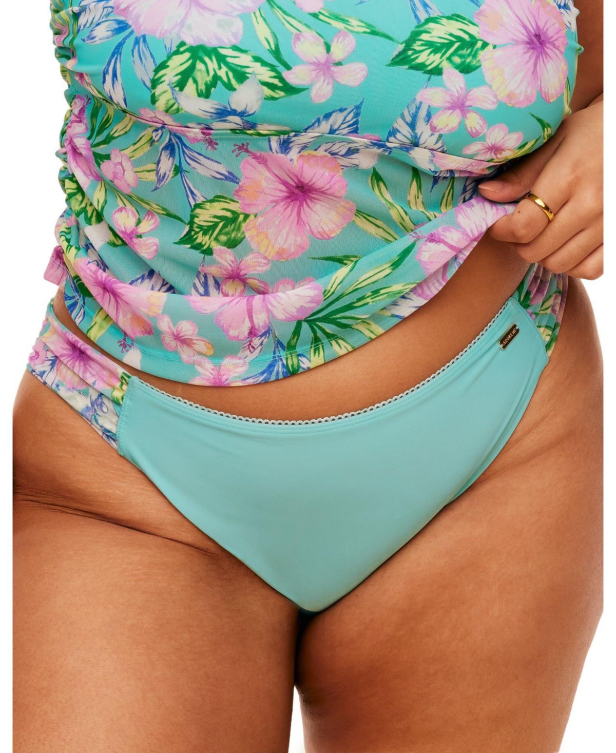 Plus Size Marseille Swimwear Bikini Panty - Medium blue