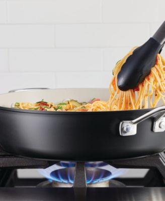 Hard Anodized Ceramic Nonstick 5 Quart Saute Pan with Lid