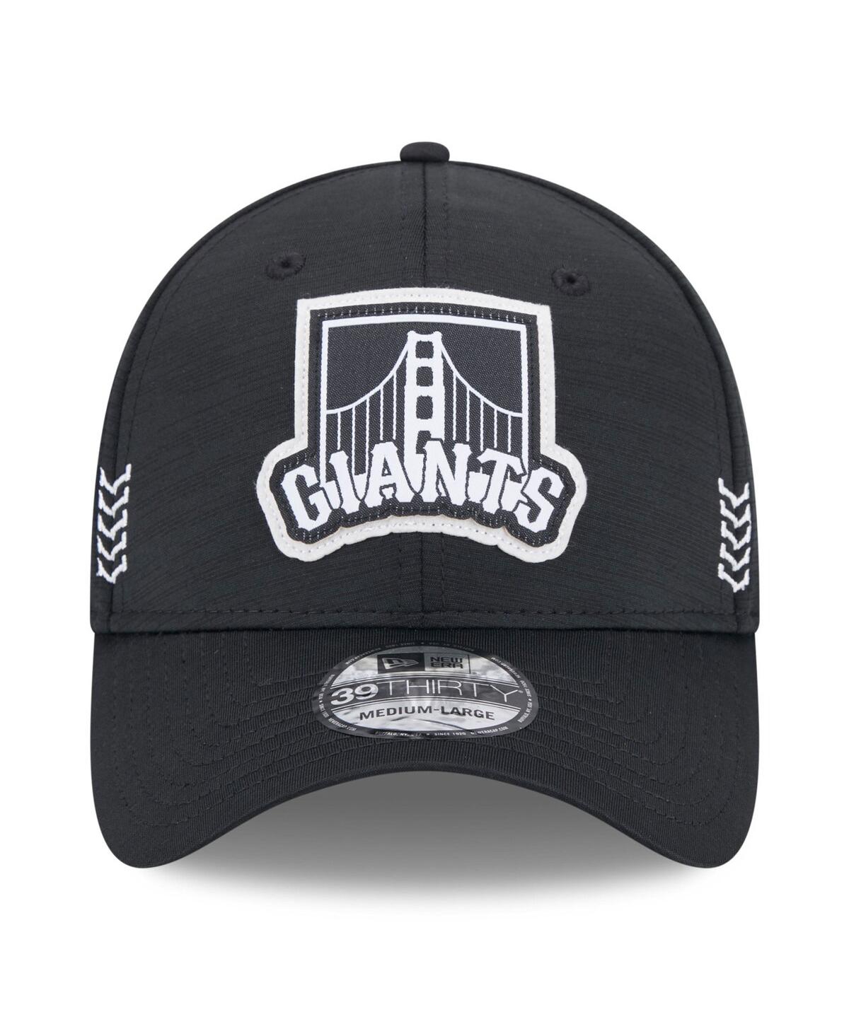 Men's New EraSan Francisco Giants 2024 Clubhouse 39THIRTY Flex Fit Hat - Black