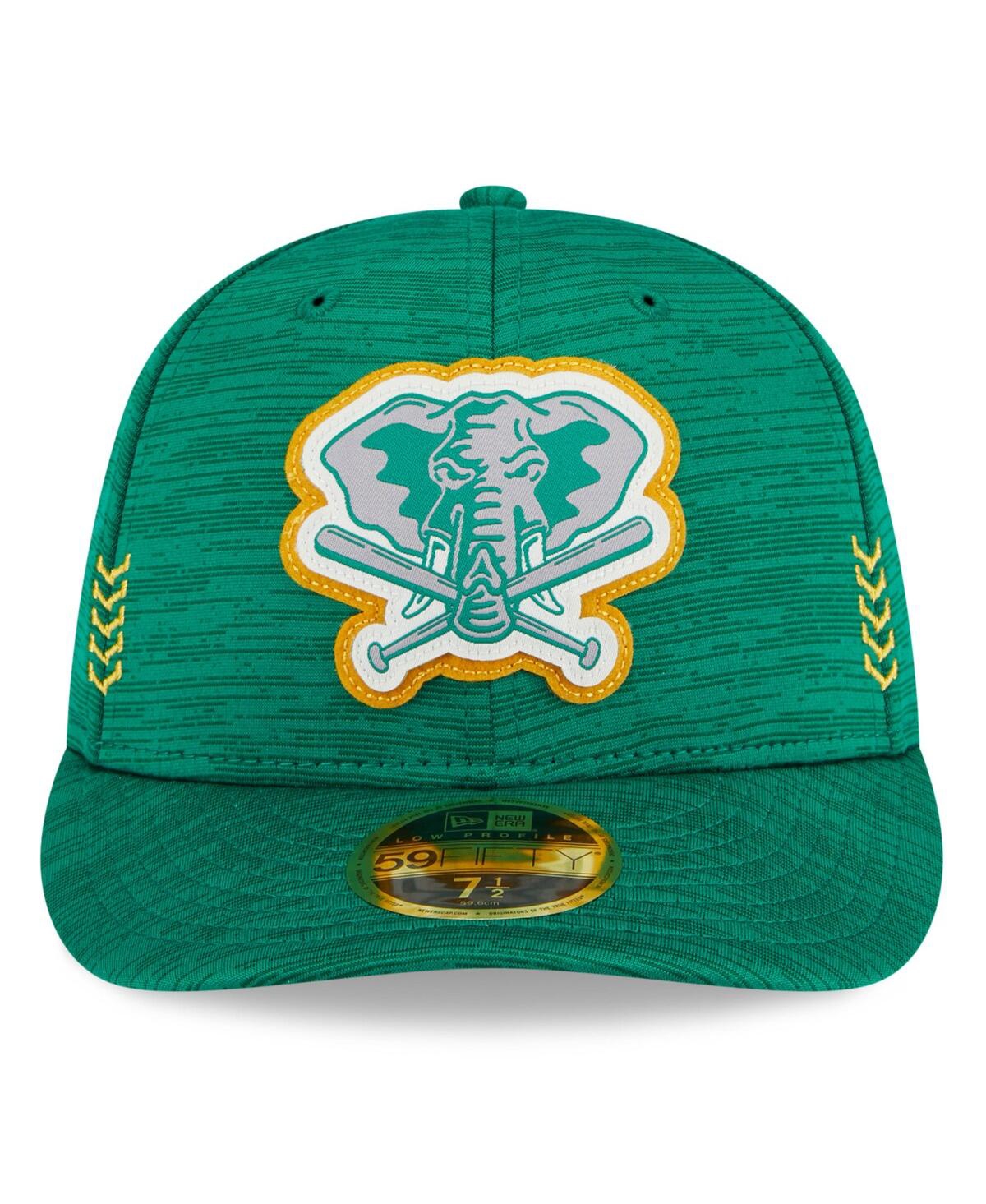 Shop New Era Men's  Green Oakland Athletics 2024 Clubhouse Low Profile 59fifty Fitted Hat
