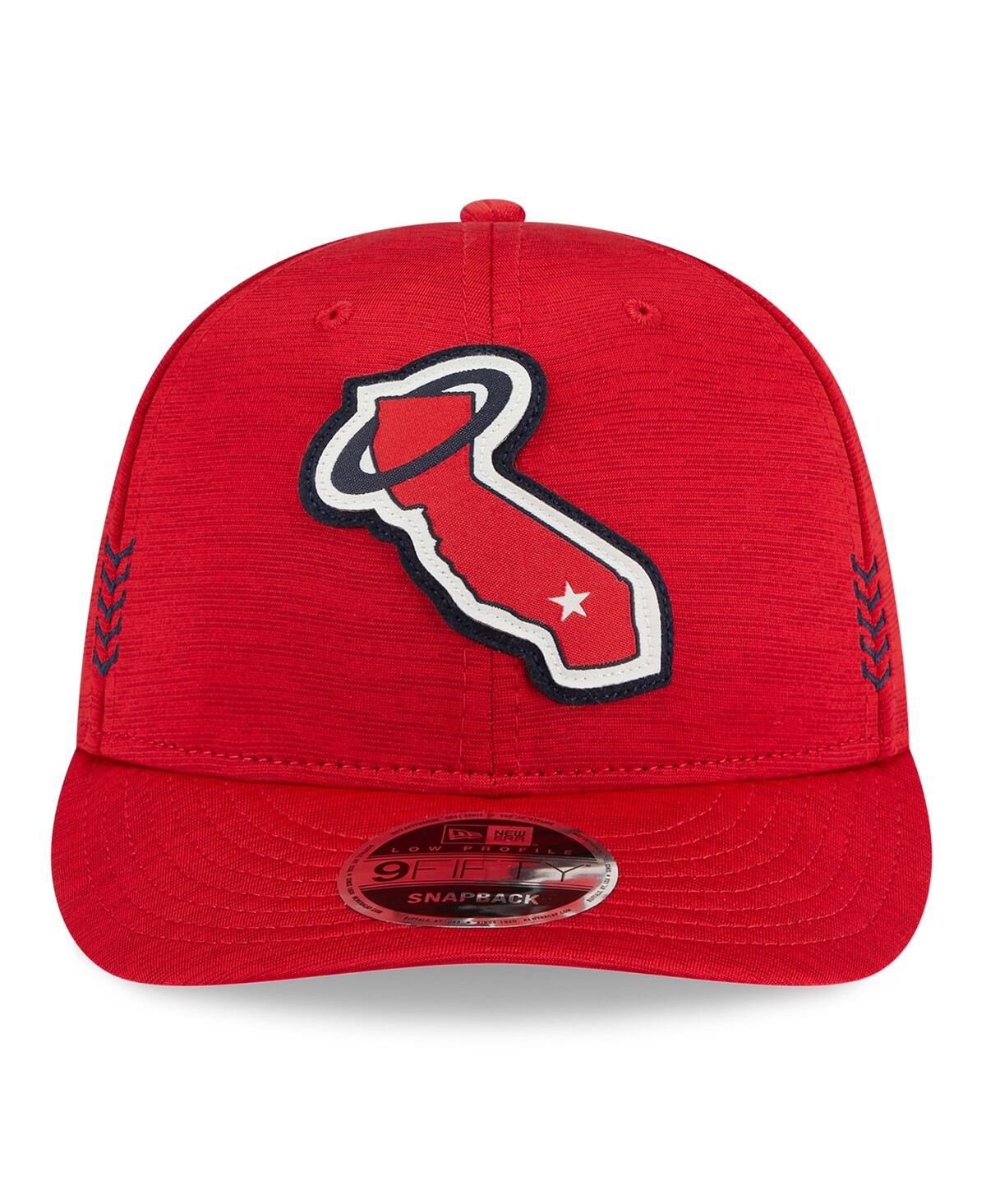 Shop New Era Men's  Red Los Angeles Angels 2024 Clubhouse Low Profile 59fifty Fitted Hat