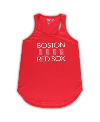 Women's Red, Navy Boston Red Sox Plus Size Meter Tank Top and Pants Sleep Set