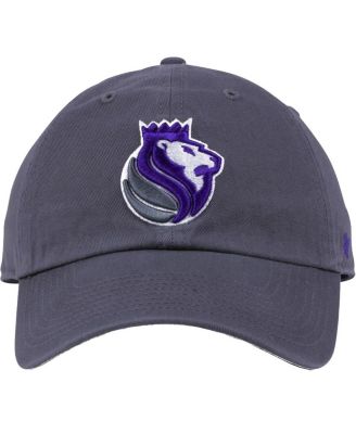 Men's Gray Sacramento Kings Team Logo Clean Up Adjustable Hat