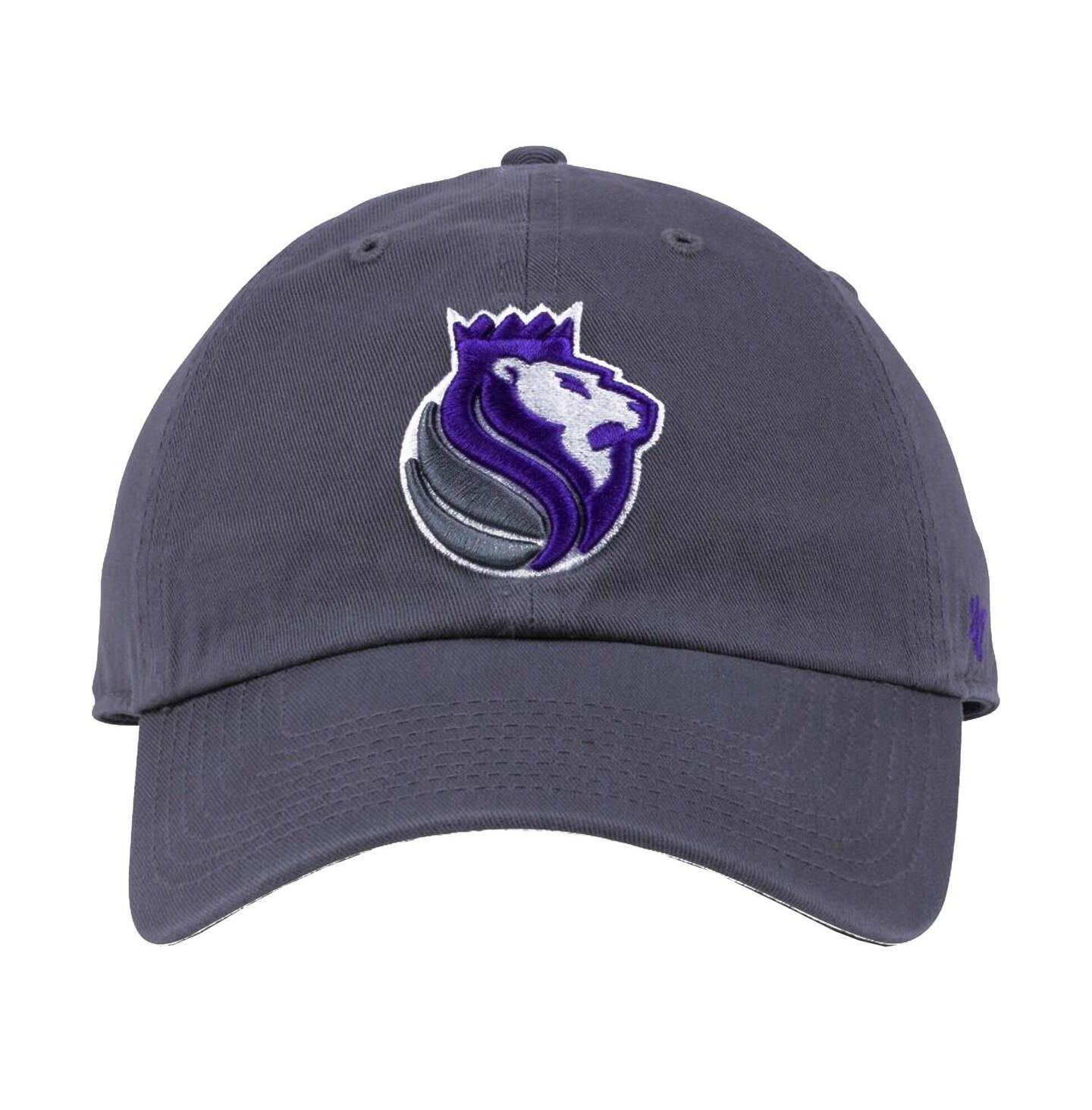 Мужская кепка '47 Brand Gray Sacramento Kings Team Logo Clean Up Adjustable Hat — фото 2