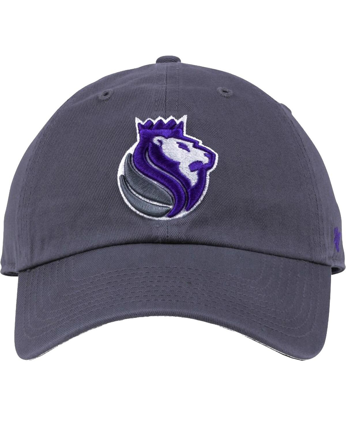 47 Brand Men's ' Gray Sacramento Kings Team Logo Clean Up Adjustable Hat In Gray