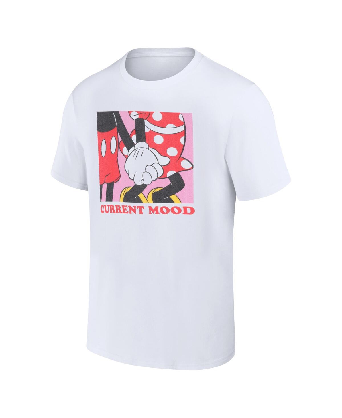 Shop Mad Engine Men's And Women's White Mickey & Friends Current Mood T-shirt