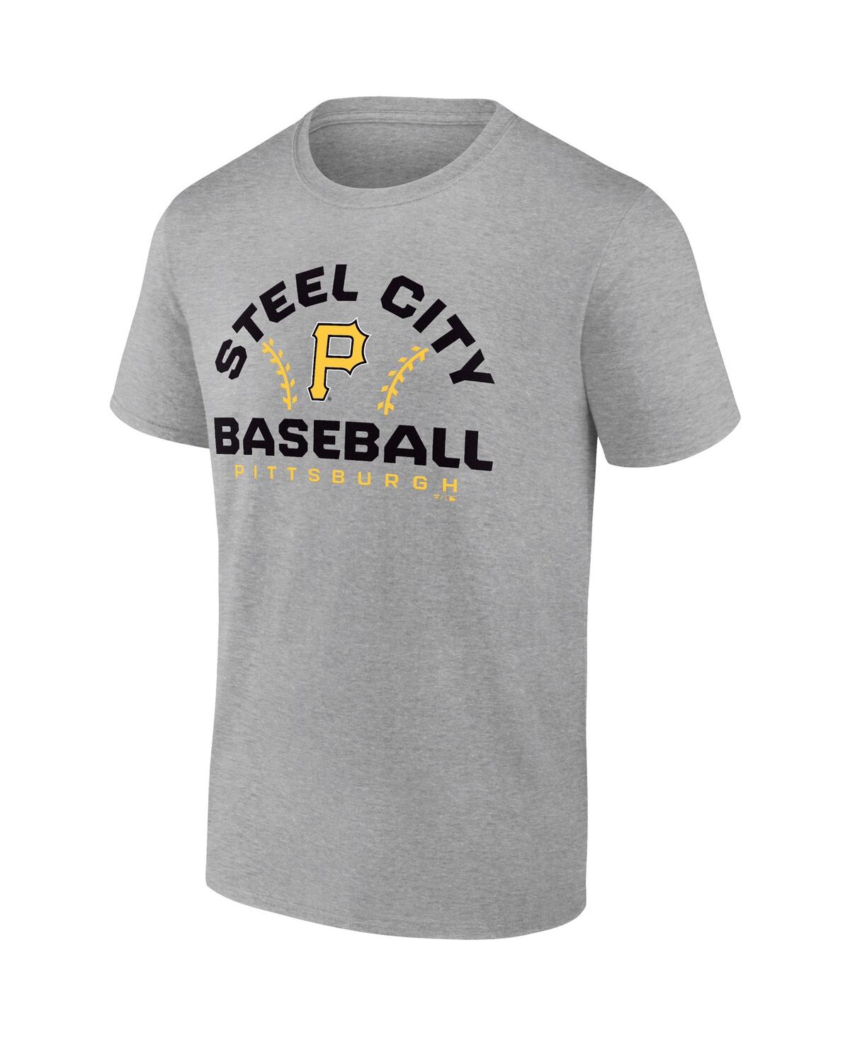 Men's FanaticsPittsburgh Pirates Iconic Go for Two T-shirt - Heathered Gray